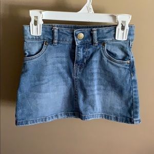 Girls light denim jean skirt